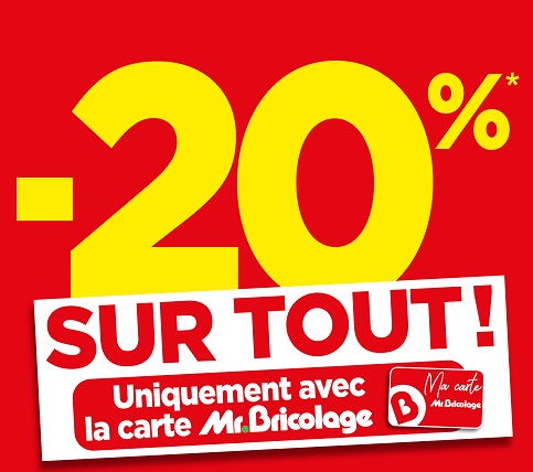 20 % avec la carte de fidélité